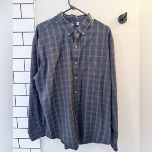 Van Heusen Men's Charcoal Checkered Shirt